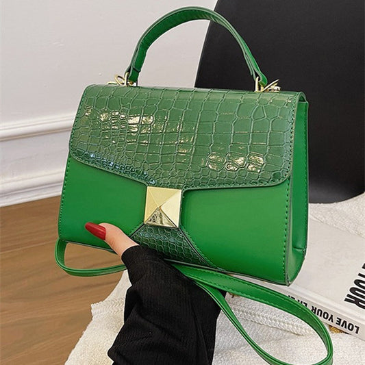 Mining Stone Pattern Stitching Square Pouch Women's Classic All-match Niche Shoulder Bag ARZ