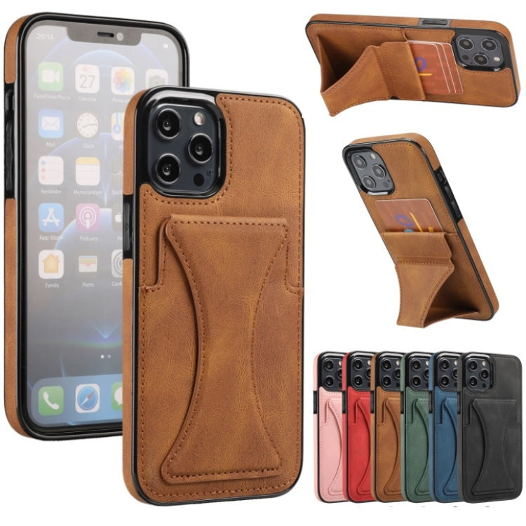 Leather Case With Card Holder - Wallet Kickstand ARZ