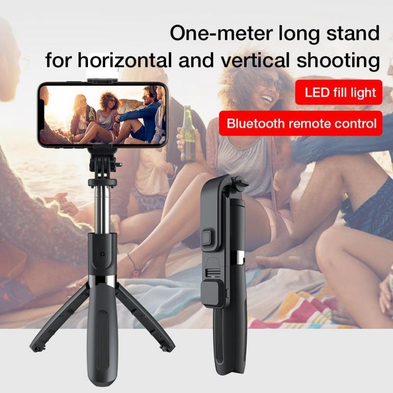 Compatible with Apple, Bluetooth Selfie Stick Mobile Remote Control Tripod ARZ