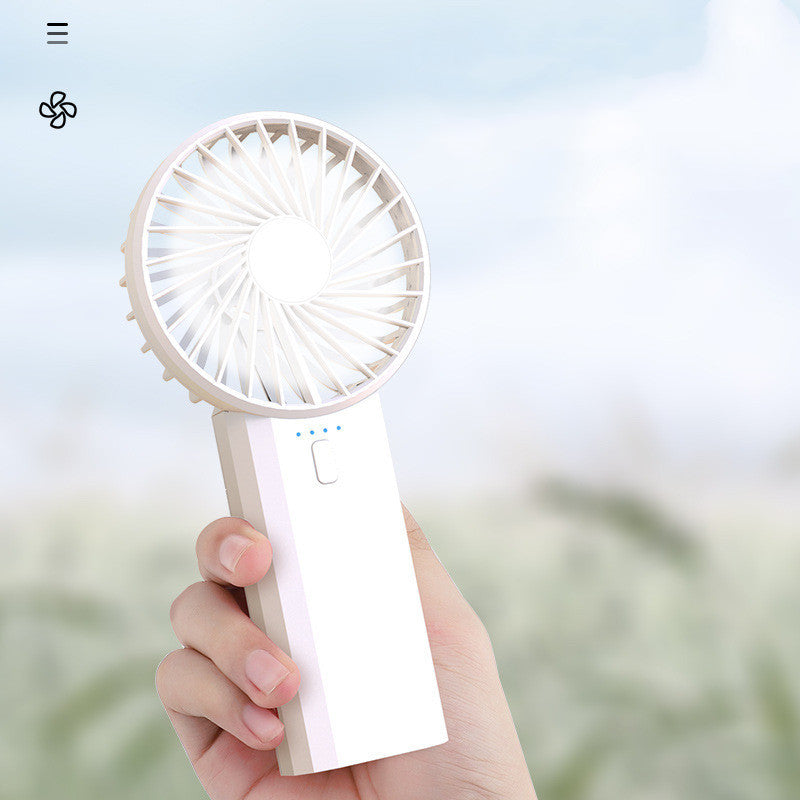 New Multi-function Portable Fan, Student Handheld Fan, Charging Usb Fan, Double Fan Blade Charging Treasure Fan ARZ