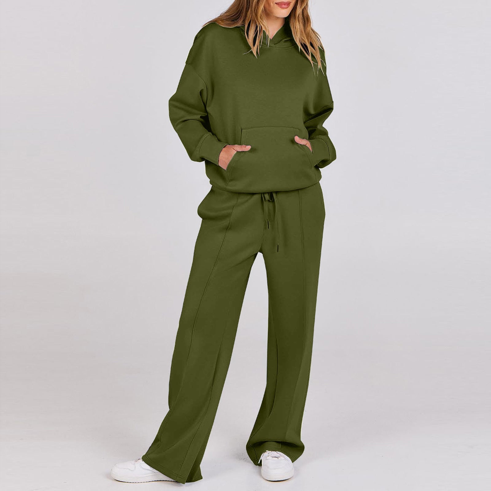 Women's Wear Long Sleeve Pocket Drawstring Suit ARZ