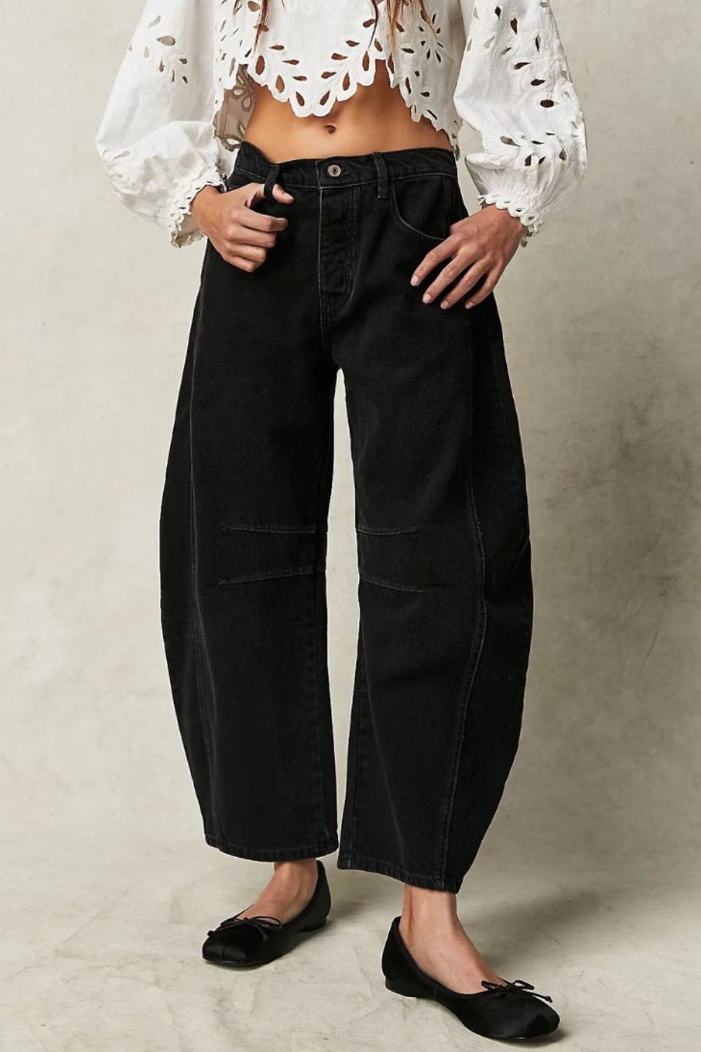 Wide Leg Jeans with Pockets Trendsi