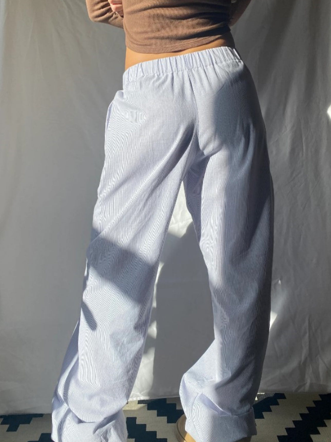 Elastic Waist Wide Leg Pants Trendsi