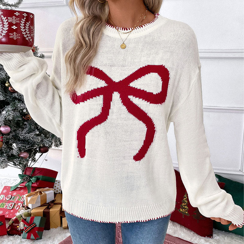 Autumn And Winter European And American Fashion Loose-fitting Long Sleeves Round Neck Christmas Sweater ARZ