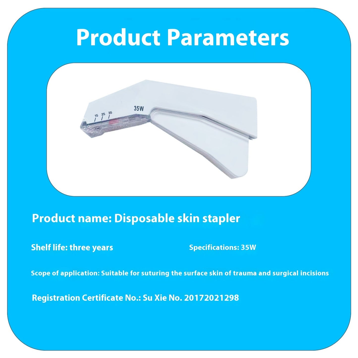 Disposable Skin Stapler 35W Traceless Titanium Pin ARZ