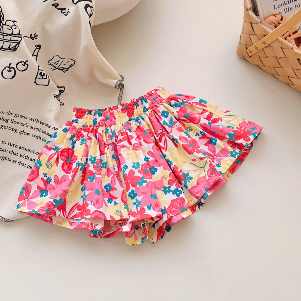 Children's Floral Shorts Bud Skirt Pants Fashionable ARZ