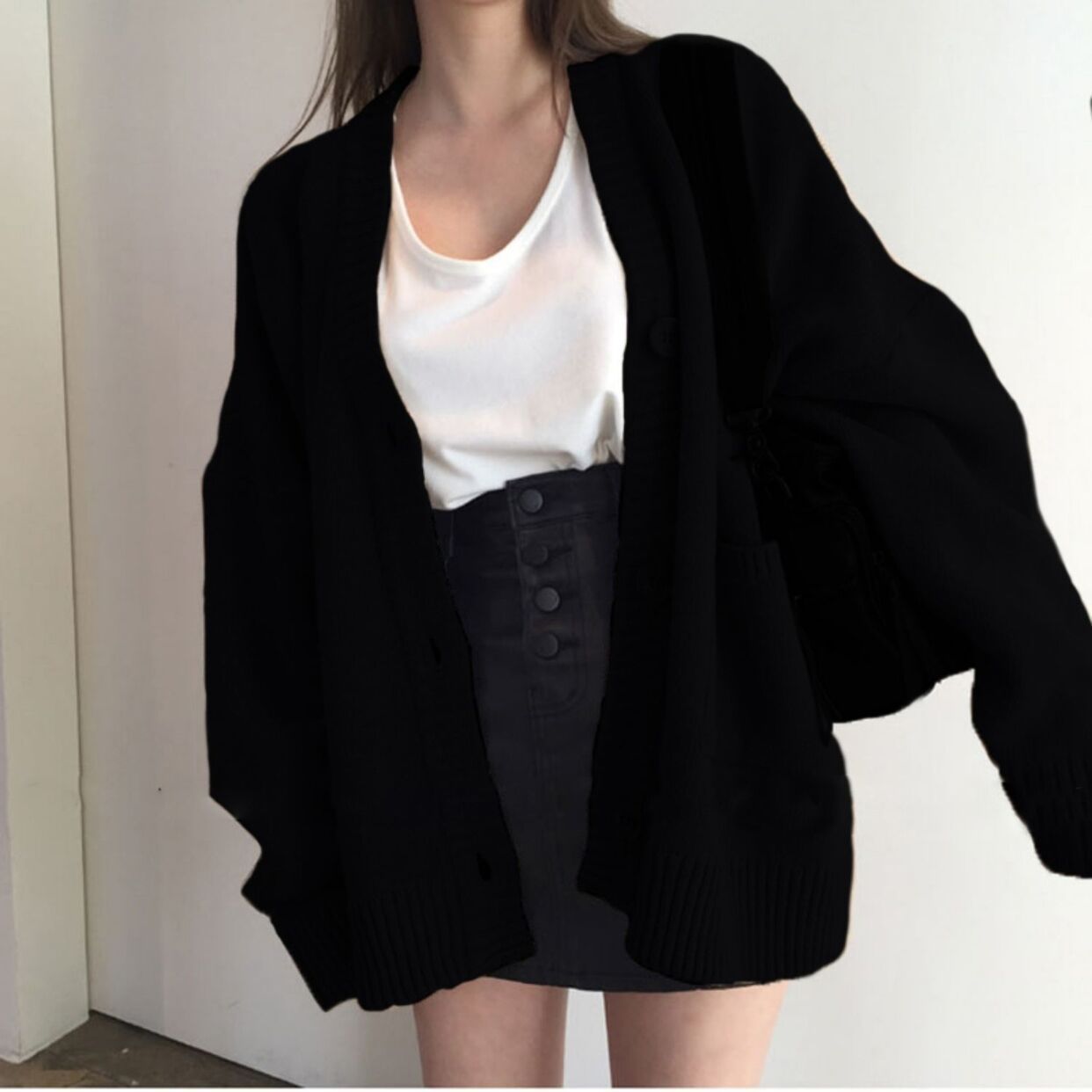 Women's Solid Color Fashion Casual Knitted Jacket ARZ