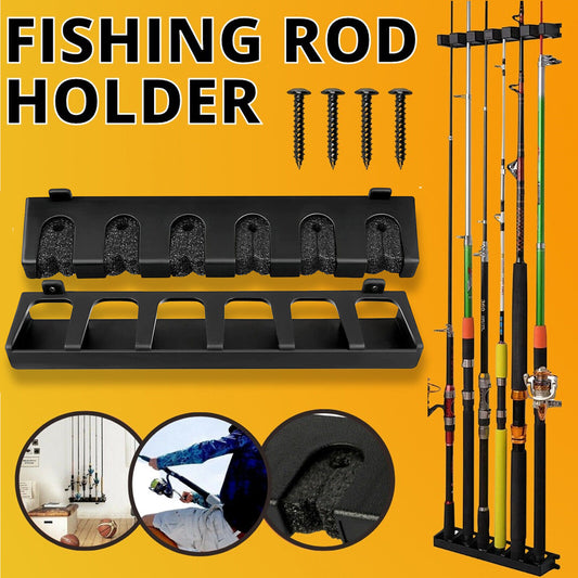 Fishing Rod Rack Vertical Holder Horizontal Wall Mount Boat Pole Stand Storage ARZ