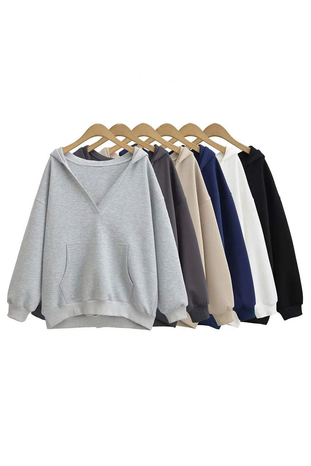 Basic Bae Air Scuba Kangaroo Pocket Long Sleeve Hoodie Trendsi