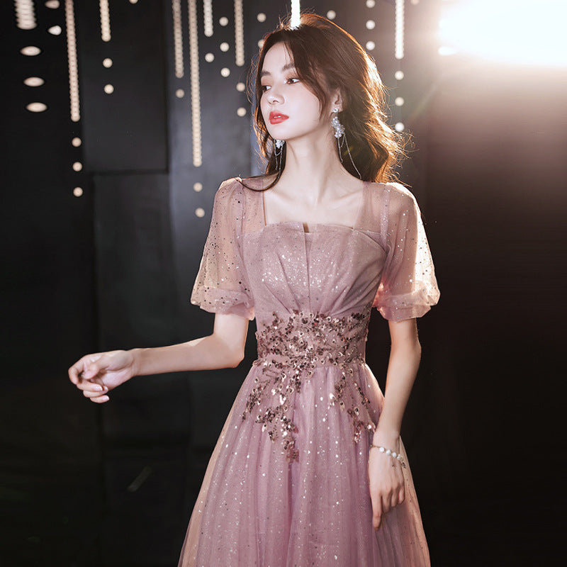 New Birthday Banquet Party Elegant Socialite Host Fairy Slim Evening Dress For Women ARZ