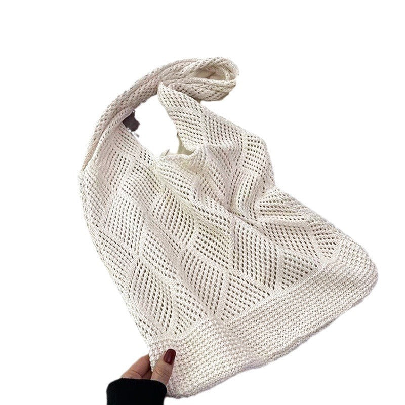 Solid Color Bag Knitted Bags Hollow Woven Bag ARZ