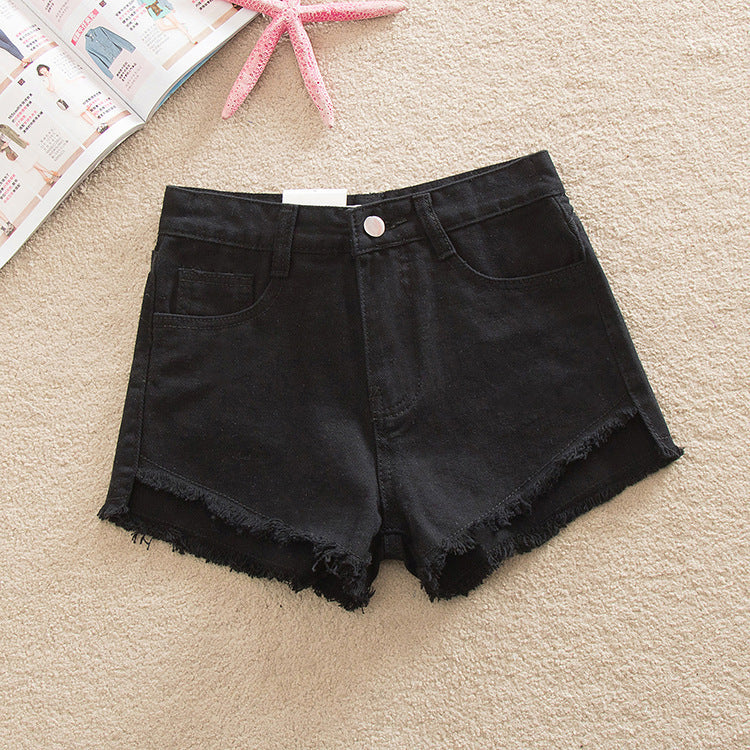 Summer Front Short Back Long High Waist Denim Shorts ARZ