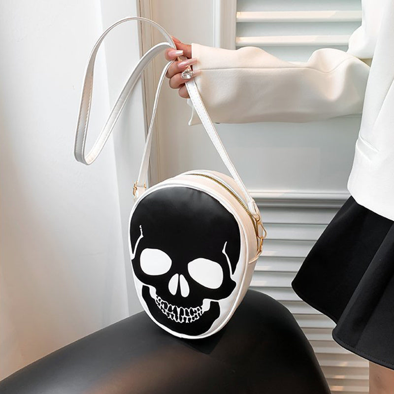 Halloween Skull Shoulder Bag Personality Funny Messenger Bag Kids Couples Outdoor Small Phone Bag For Women ARZ