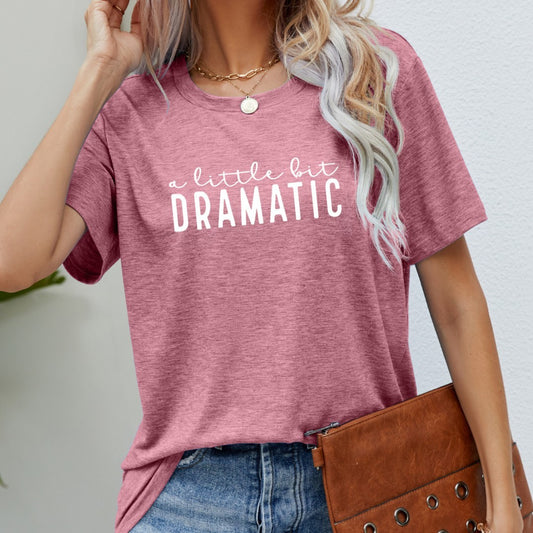 Round Neck Short Sleeve Printed Top Letter T-shirt ARZ