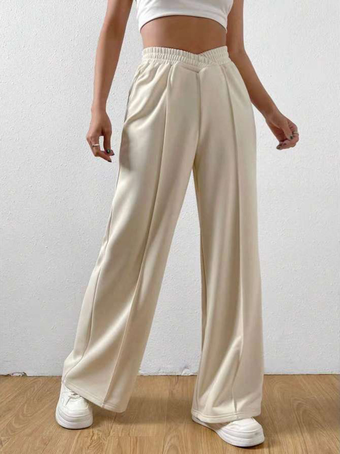 fashionable wide leg pants Trendsi