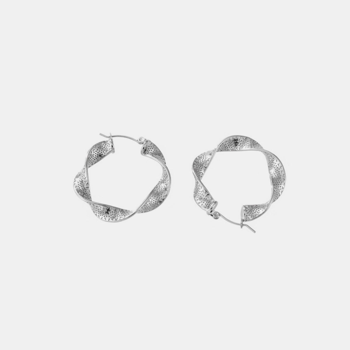 Titanium Steel Twisted Earrings Trendsi