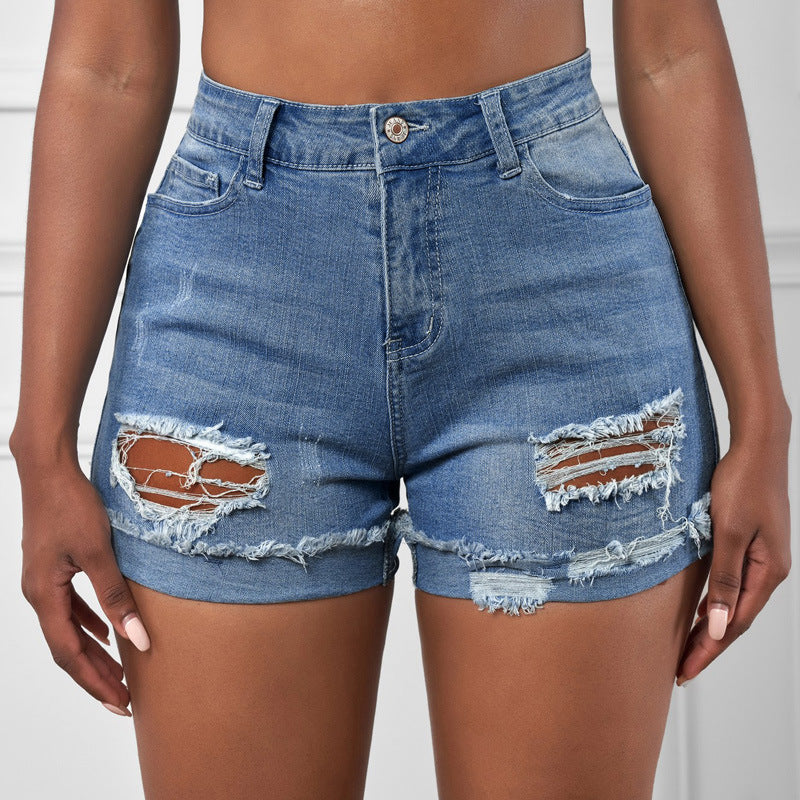 Women's Summer New Washed And Frayed Casual All-matching Shorts ARZ