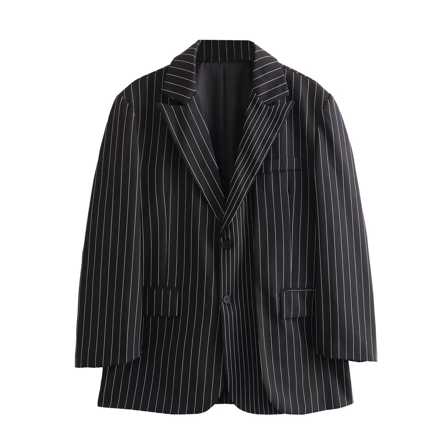 OL Temperament Commute Vertical Striped Suit European And American Female Suit Coat ARZ