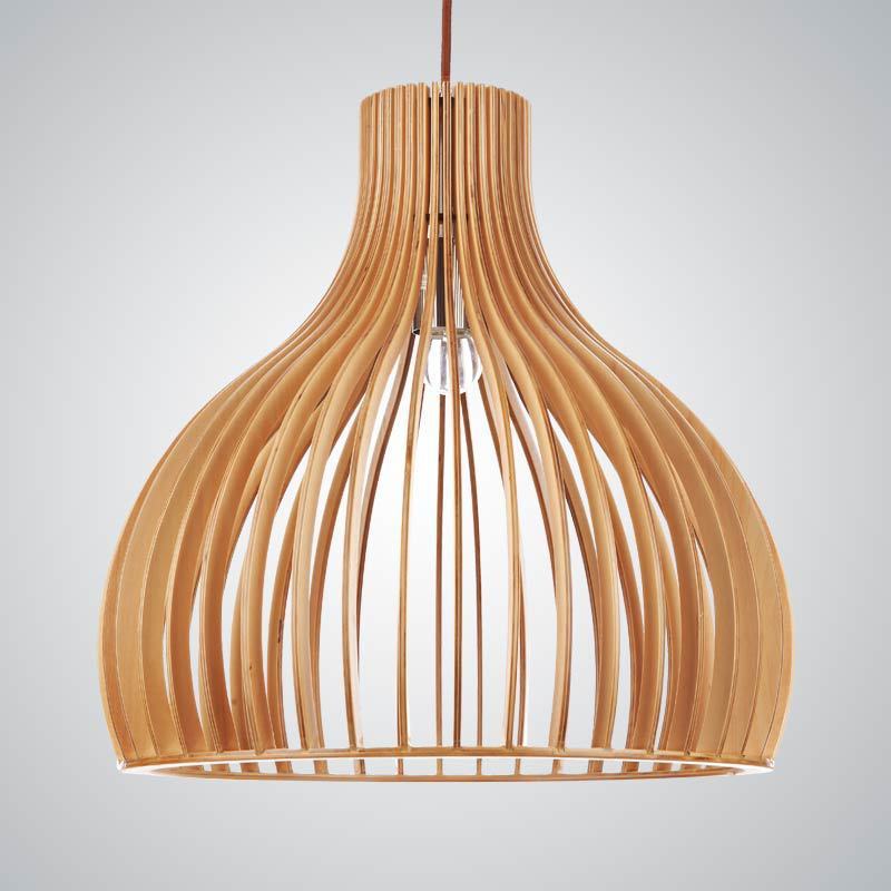 Bamboo Woven Nordic Birdcage Wooden Chandelier ARZ