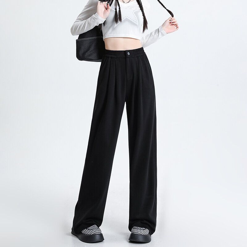 Silk Wide Leg Drooping Casual Narrow Version Straight-leg Pants ARZ