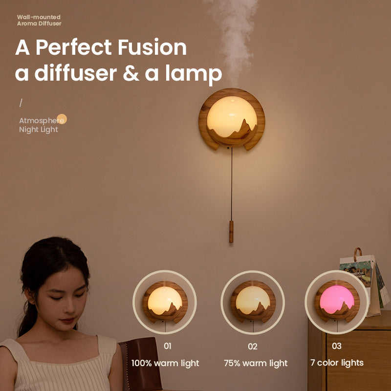 150ml Wall-mounted Aroma Diffuser Night Light Home Diffuser Mute Intelligent Humidifier With Remote Control ARZ