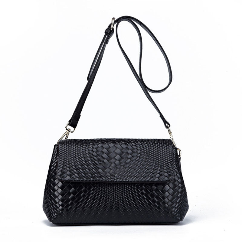 Genuine Leather Women's Woven Bag Crossbody Small Bag Women's Shoulder Messenger Bag ARZ