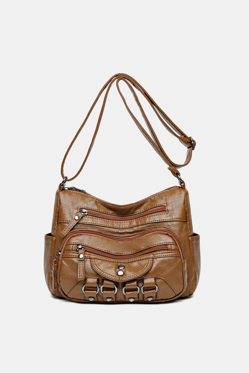 PU Leather Adjustable Strap Crossbody Bag Trendsi