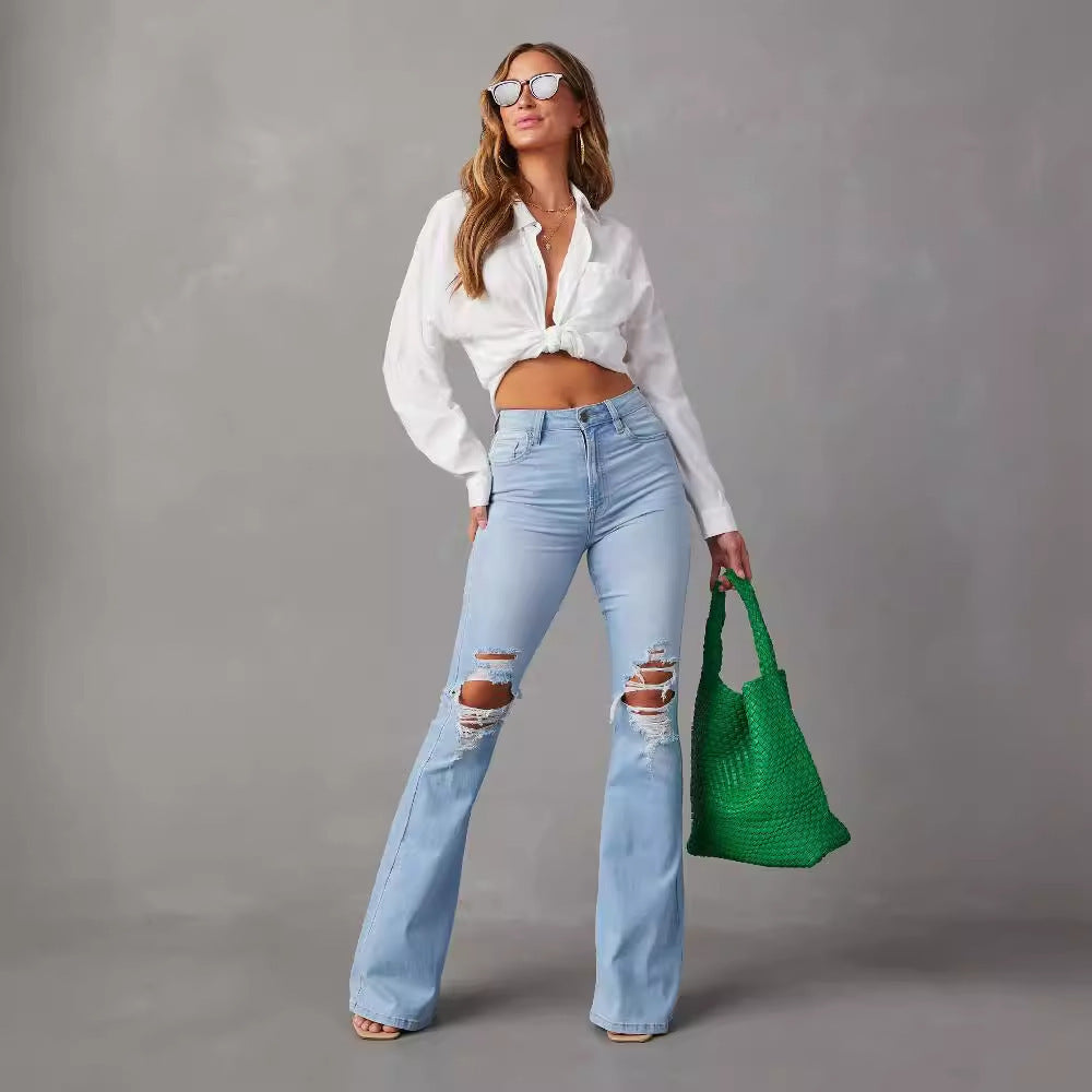 Fashion Temperament Wide-leg Jeans Women ARZ