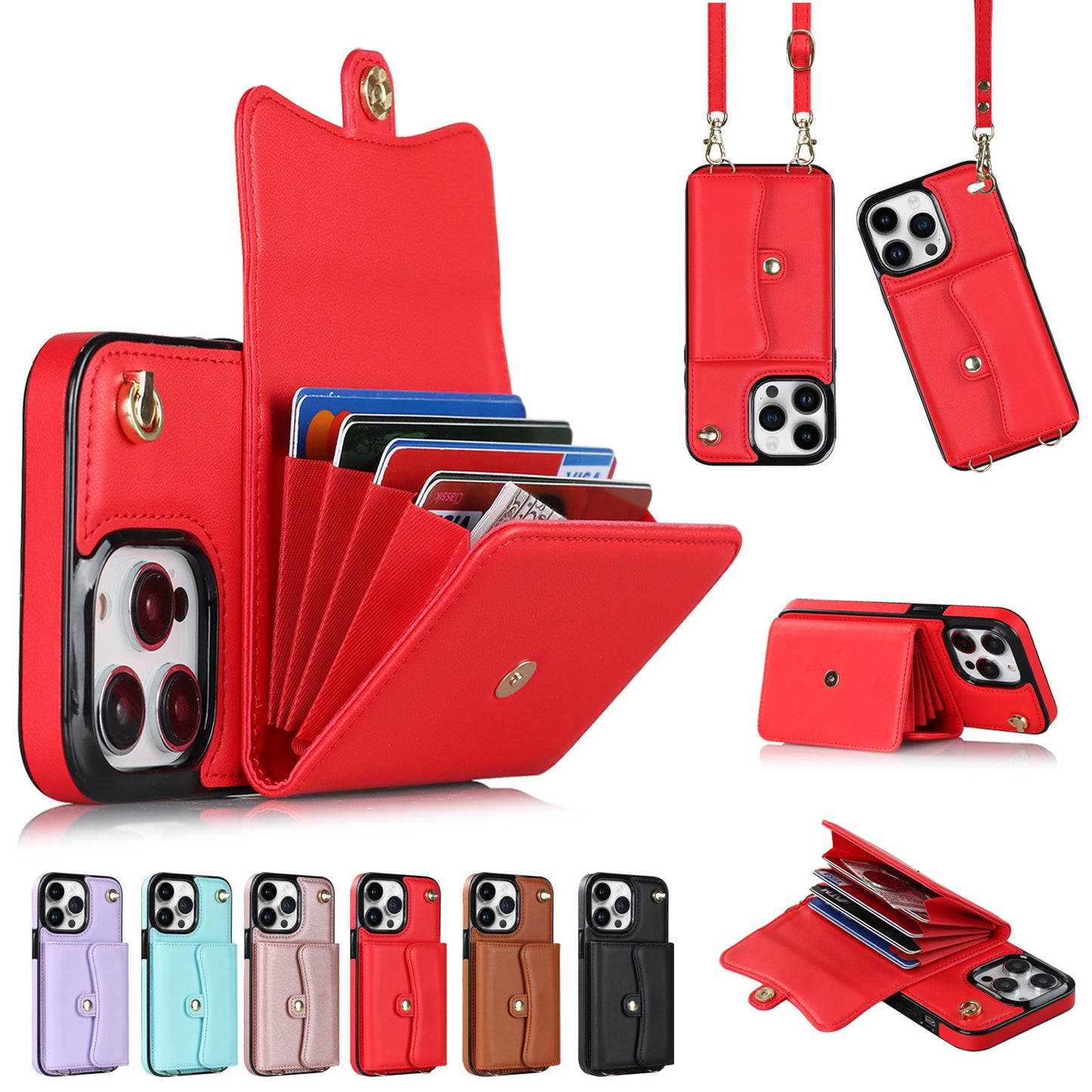 Crossbody Card Holder Phone Case Multi-function Card Holder ARZ