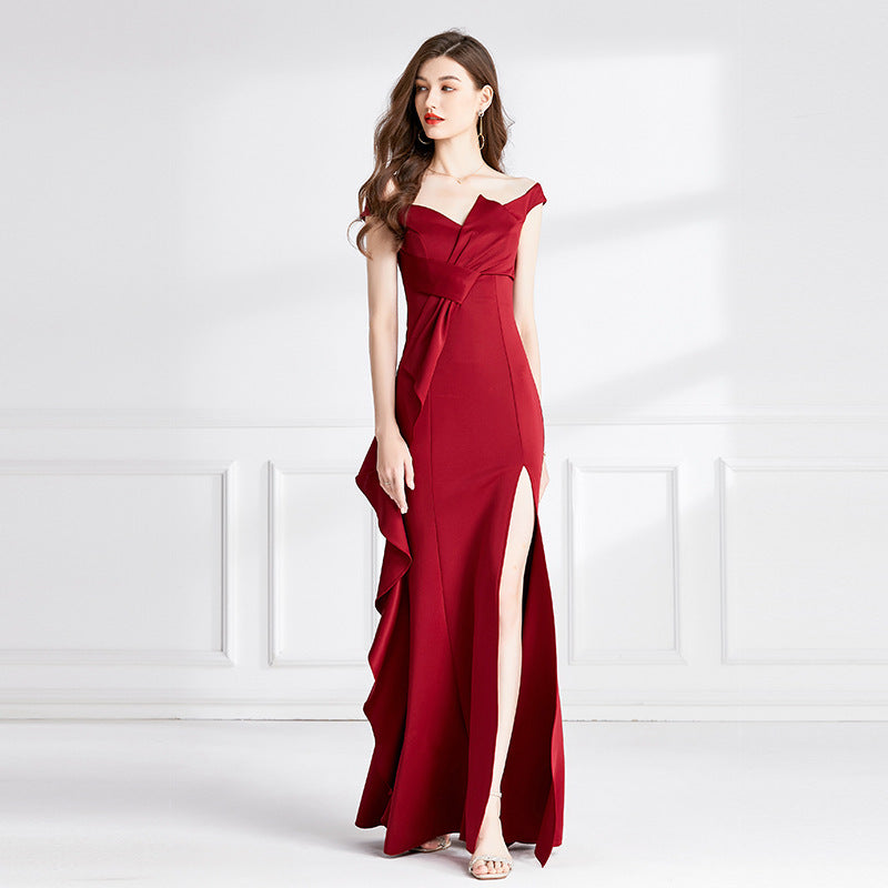 Red Evening Dress For Women Spring And Summer ARZ