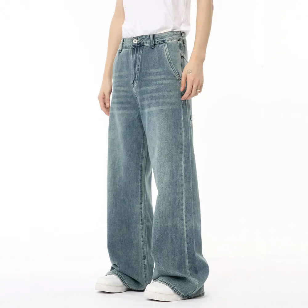 Draping Mop Wide Leg Loose Washed Jeans Tide ARZ