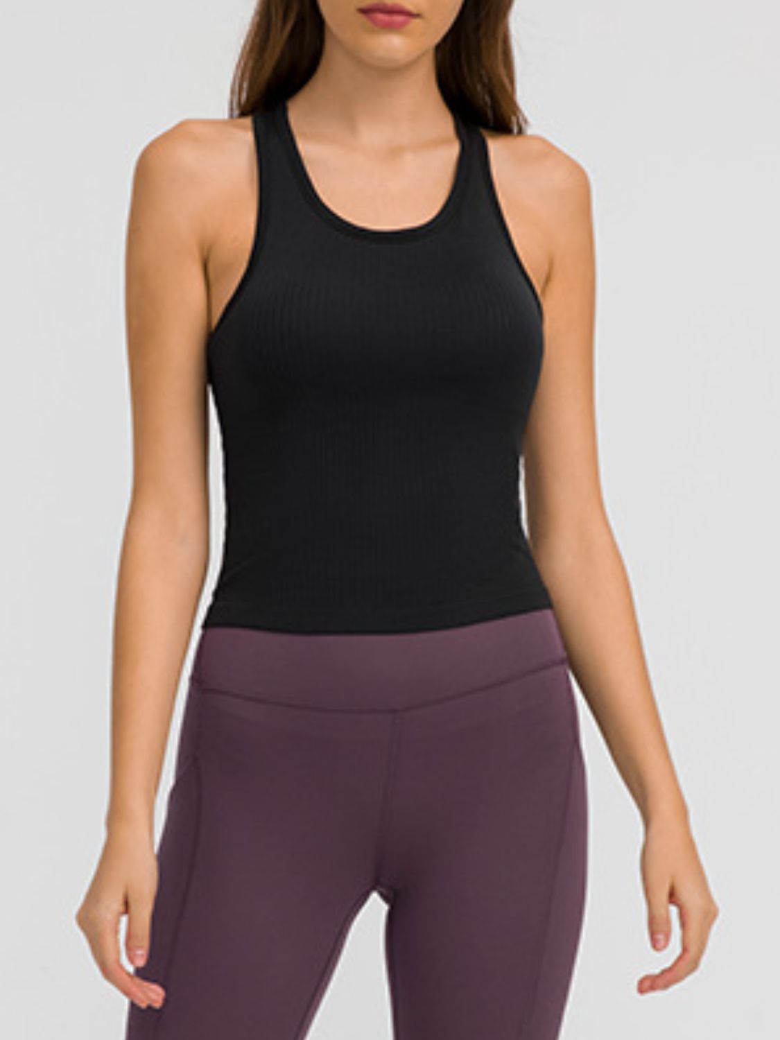 Millennia Round Neck Racerback Active Tank Trendsi