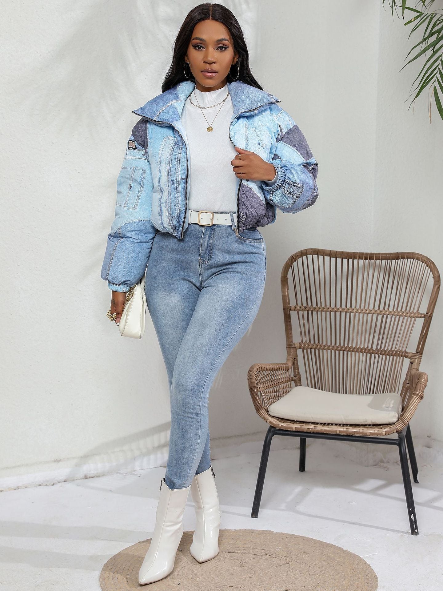 Jacket Denim Printing Cotton Coat Jacket ARZ