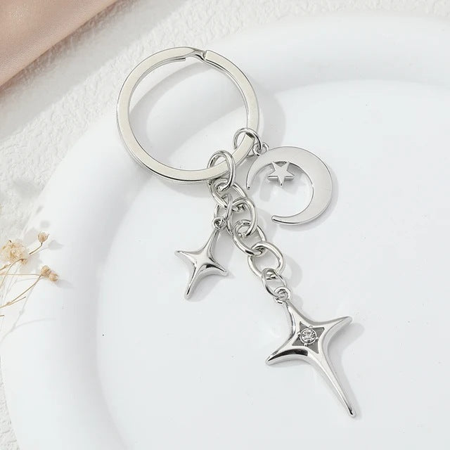 Creative Fashion Star And Moon Alloy Key ARZ