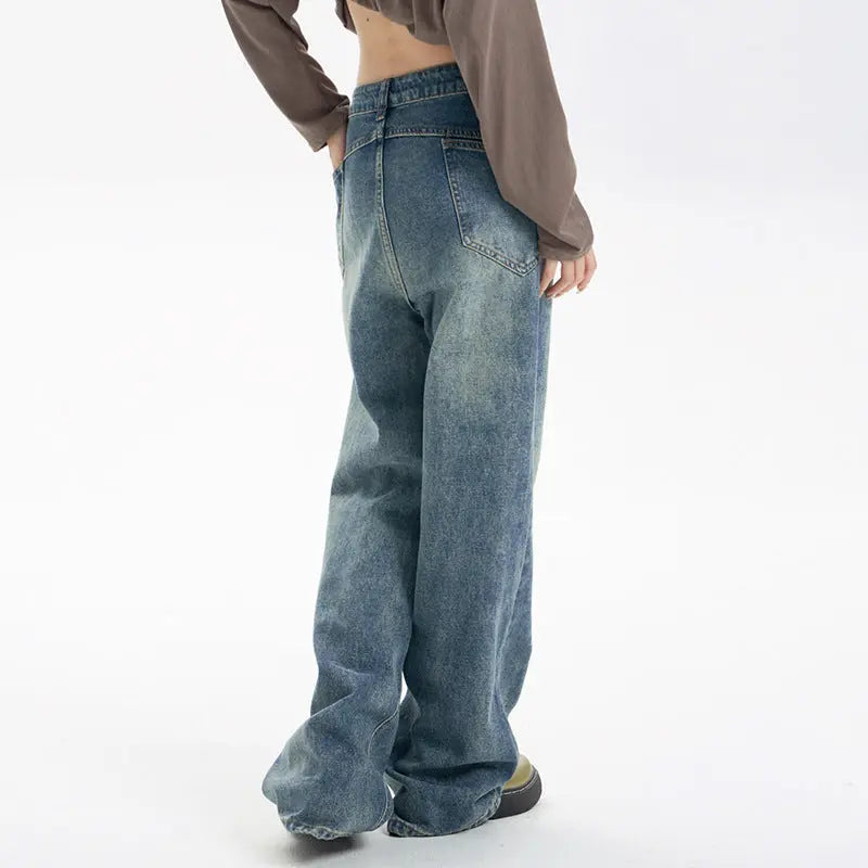 Fashion Retro Wide Leg Jeans For Women ARZ