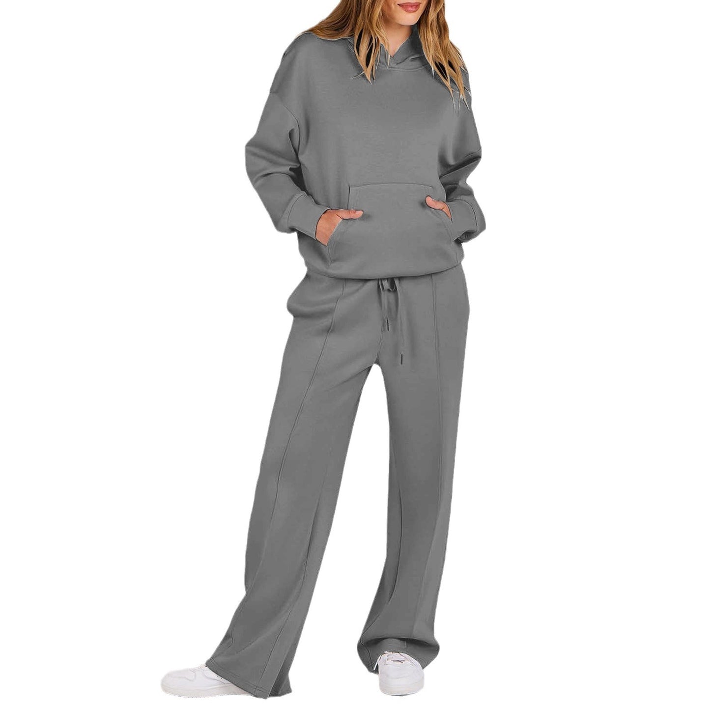 Women's Wear Long Sleeve Pocket Drawstring Suit ARZ