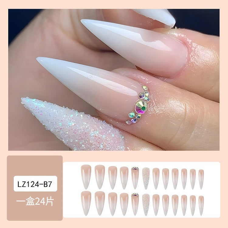 Super Long Diamond Wearing Armor European And American Foreign Trade Nail Stickers ARZ