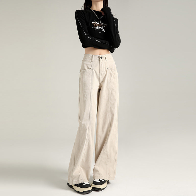 Personalized Street Style Loose Denim Trousers ARZ