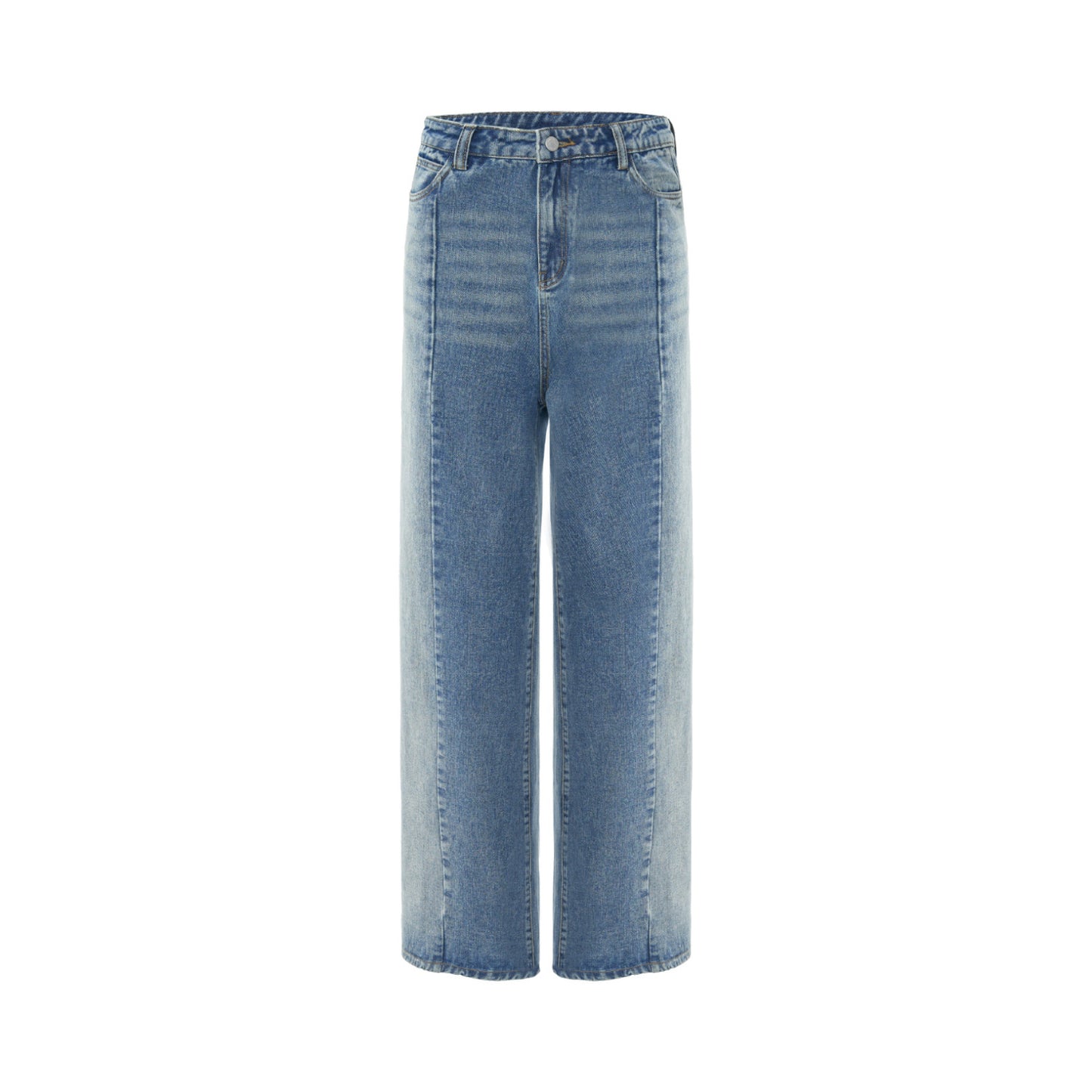 Washed Blue Jeans Loose Stitching Women ARZ