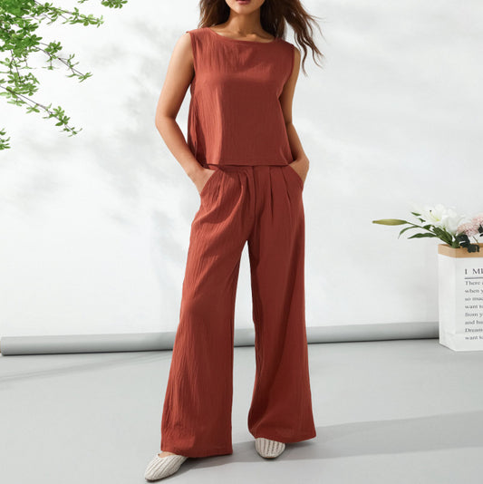 Casual Long Sleeve Loose Cotton Suit Women ARZ