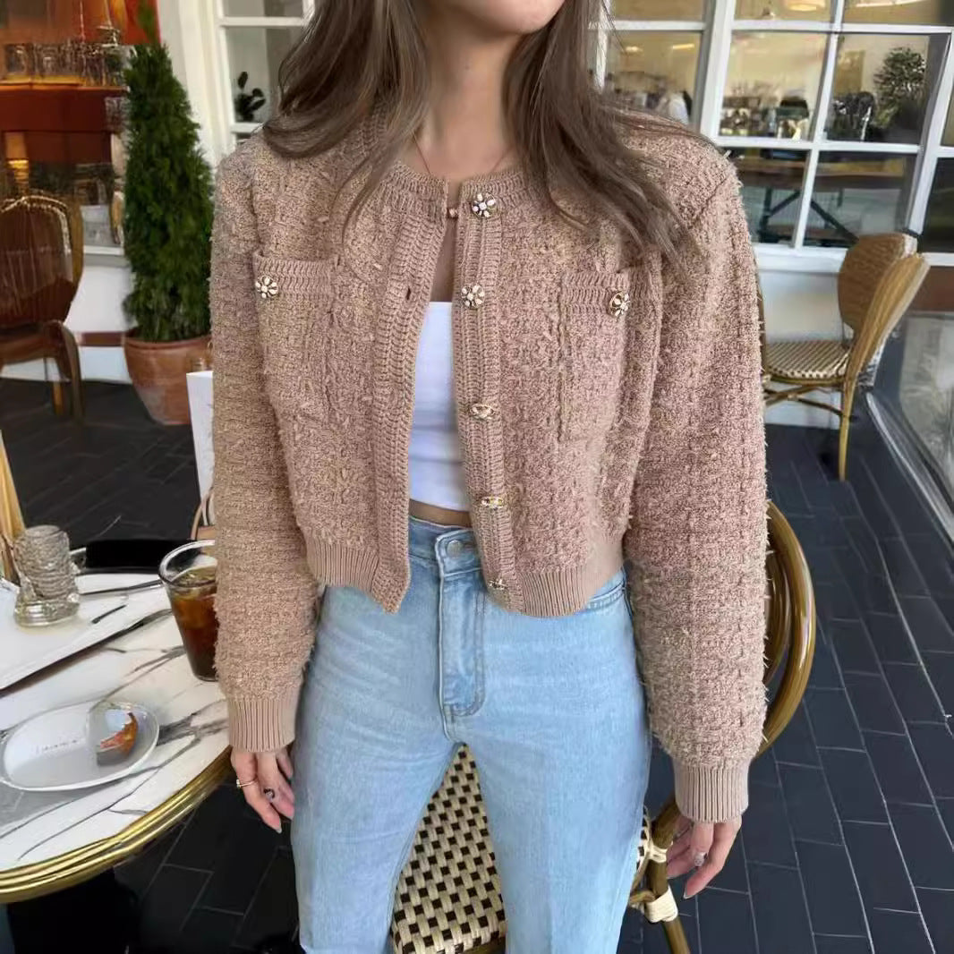 Knitted Top Women's Round Neck Sweater Coat ARZ