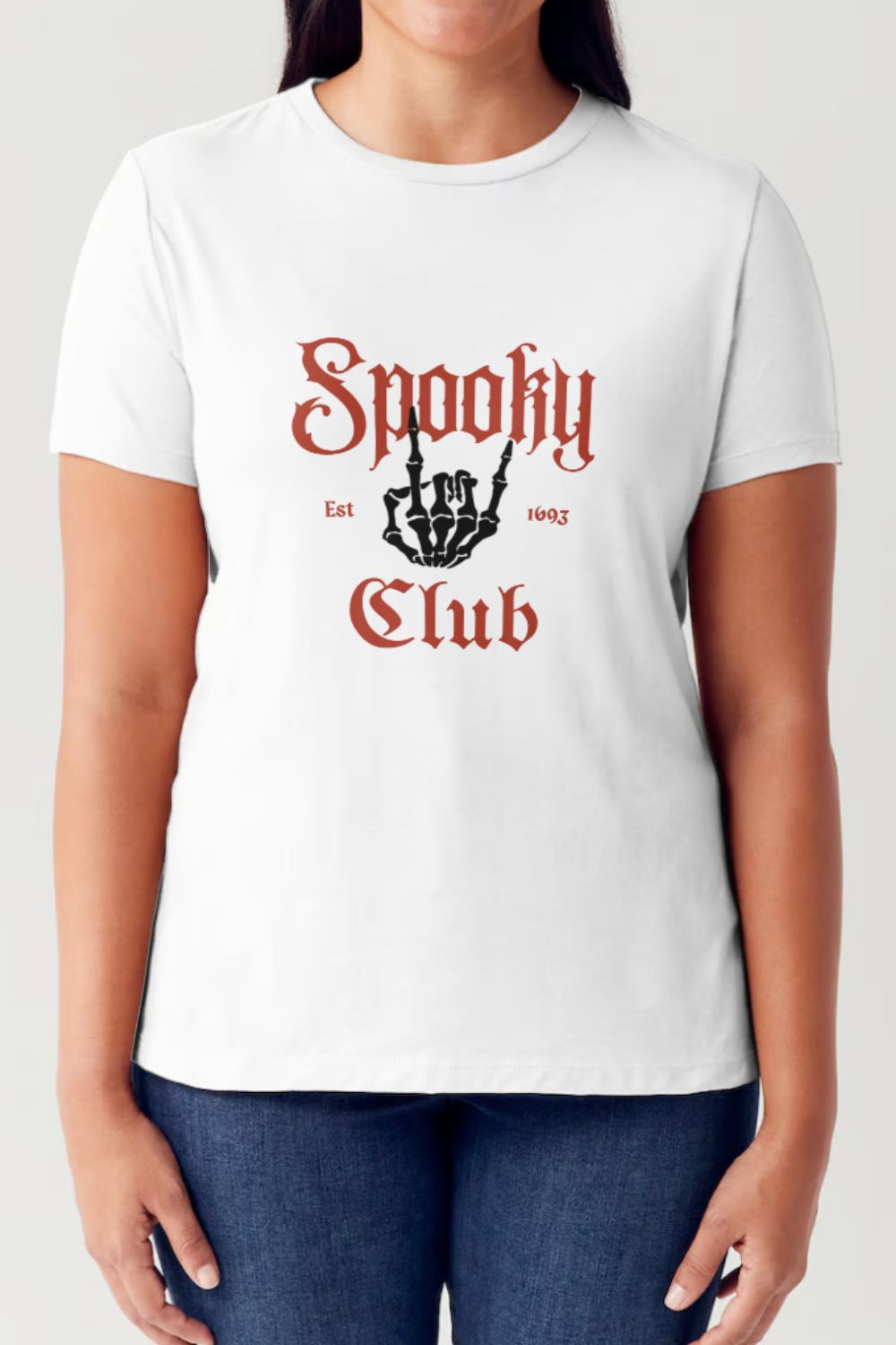 Simply Love Full Size SPOOKY CLUB Short Sleeve Tubular T-Shirt Trendsi