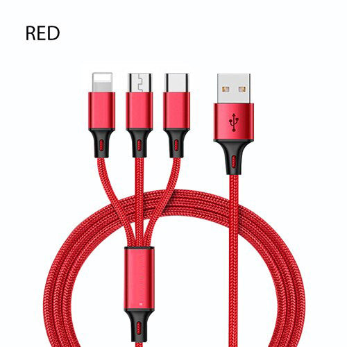 3 In 1 USB Cable For 'IPhone XS Max XR X 8 7 Charging Charger Micro USB Cable For Android USB TypeC Mobile Phone Cables ARZ