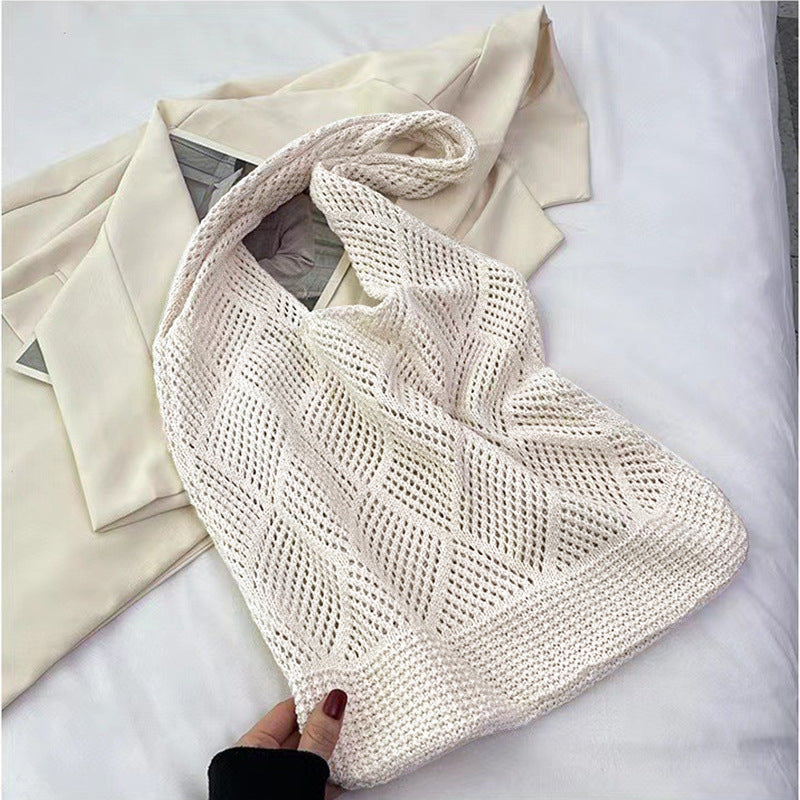 Solid Color Bag Knitted Bags Hollow Woven Bag ARZ