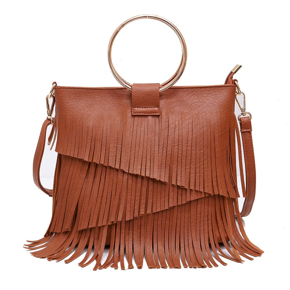 Iron Portable And Fashion New Irregular Tassel Bag ARZ