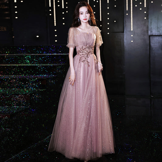 New Birthday Banquet Party Elegant Socialite Host Fairy Slim Evening Dress For Women ARZ