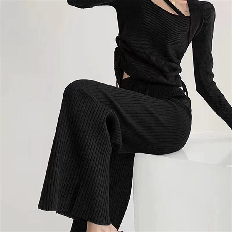 Women's High Waist Slimming Soft Knitted Trousers ARZ