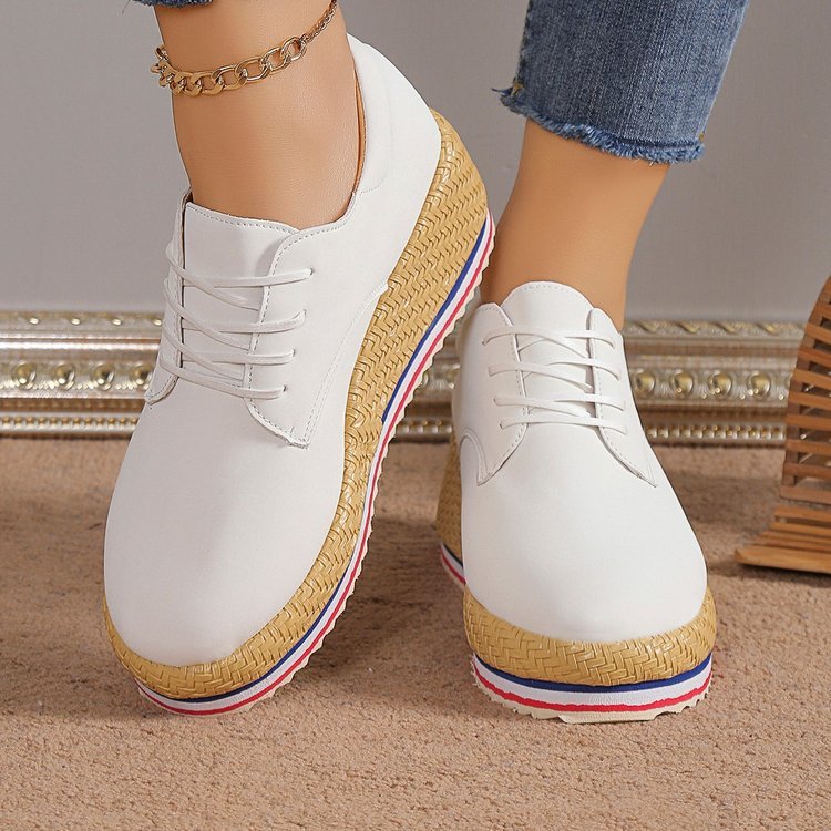 Women's Lace-up Wedge Braided Shoes ARZ