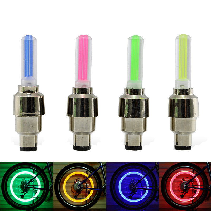 Neon Lights Tyre Wheel Valve Cap Light LED Car Tire Valve Caps Air Cover Tire Rim Valve Wheel Stem Cap Bike Light ARZ