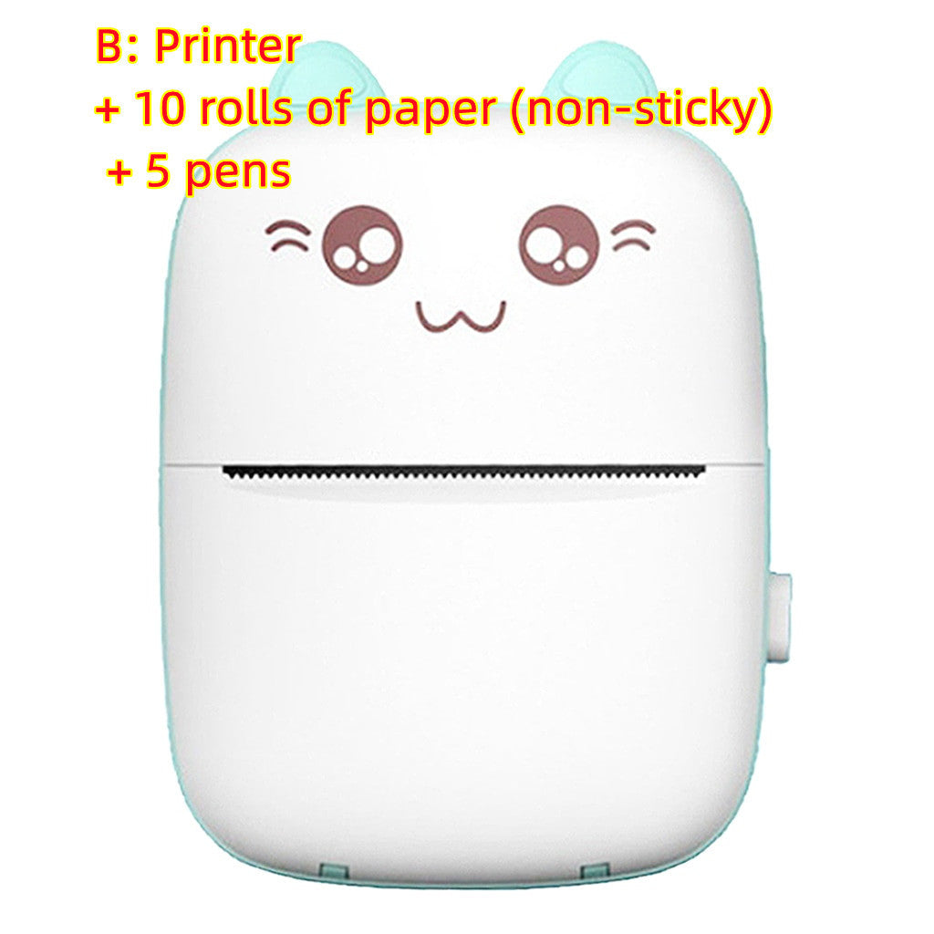 Mini Printer Portable Mini Bluetooth WiFi New Wrong Printer Mobile Phone Photo Title Note Hot Print Pocket Student Error Label Printer ARZ